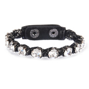 Crystal Studded Ribbon Wrap Bracelet