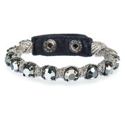 Crystal Studded Ribbon Wrap Bracelet