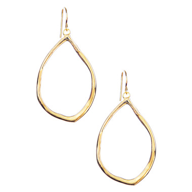 Organic Teardrop Earrings on a white background