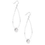 Paillette on Teardrop Wire Earrings