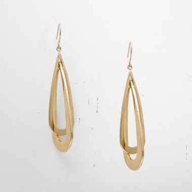 Modern Orbital Teardrop Earrings on a white background