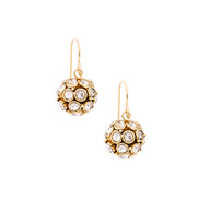 Modern Deco Pave Ball Drop Earrings