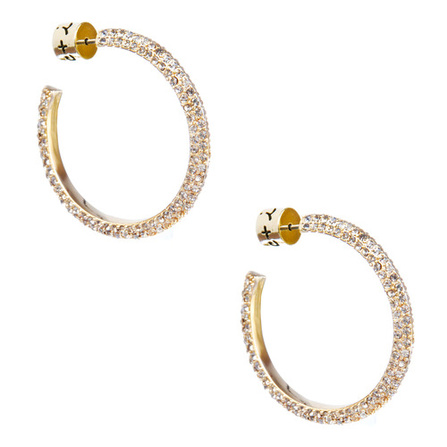 Pavé Hoop Earrings on a white background