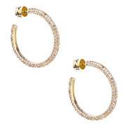 Pave Hoop Earrings