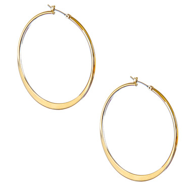 Graduated Hoop Earrings on a white background