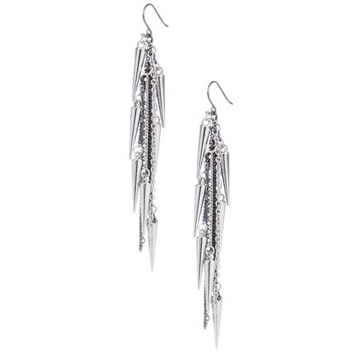 Rocker Chic Spike Shower Earrings on a white background