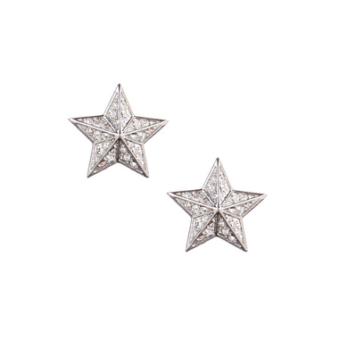 Pavé Star Stud Earrings on a white background